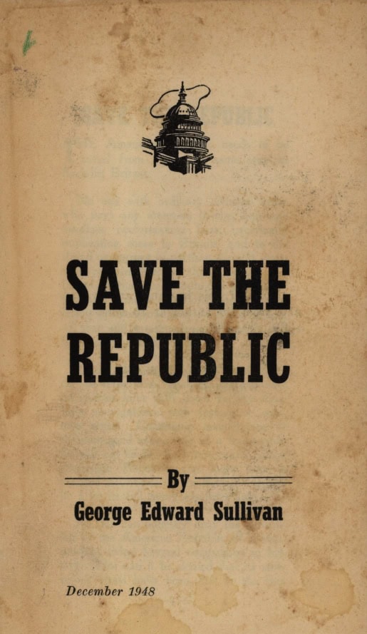 Book Cover of SAVE THE REPUBLIC