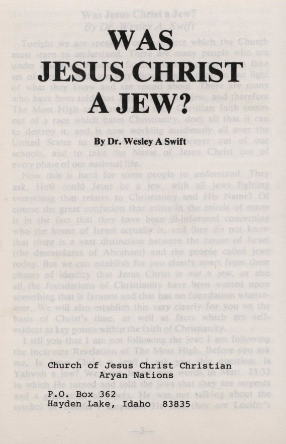 Book Cover of WAS JESUS CHRIST A JEW?