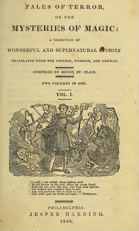Book Cover of TALES OF TERROR; OR, THE MYSTERIES OF MAGIC: A SELECTION OF WONDERFUL AND SUPERNATURAL STORIES; TRANSLATED FROM THE CHINESE, TURKISH, AND GERMAN