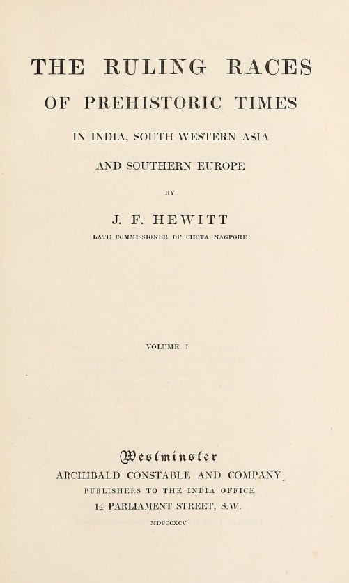 Book Cover of THE RULING RACES OF PREHISTORIC TIMES; IN INDIA, SOUTH-WESTERN ASIA AND SOUTHERN EUROPE VOL I-II