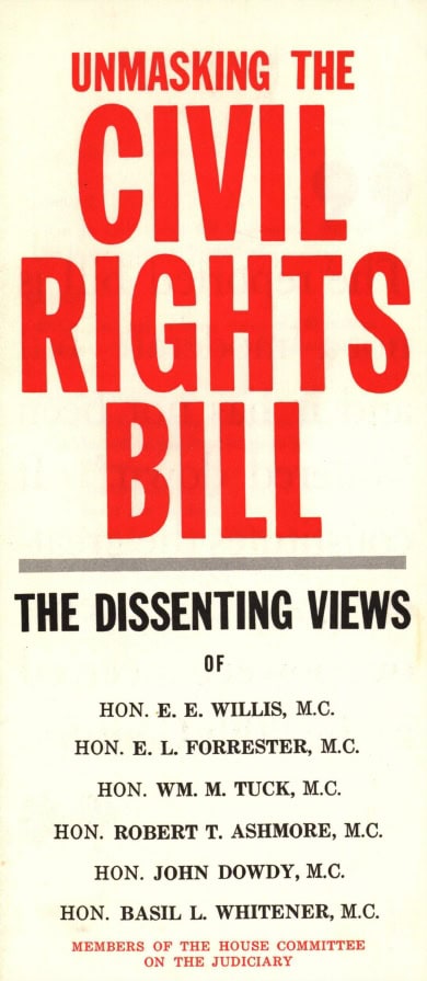 Book Cover of UNMASKING THE CIVIL RIGHTS BILL: THE DISSENTING VIEWS