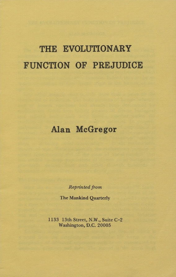 Book Cover of THE EVOLUTIONARY FUNCTION OF PREJUDICE