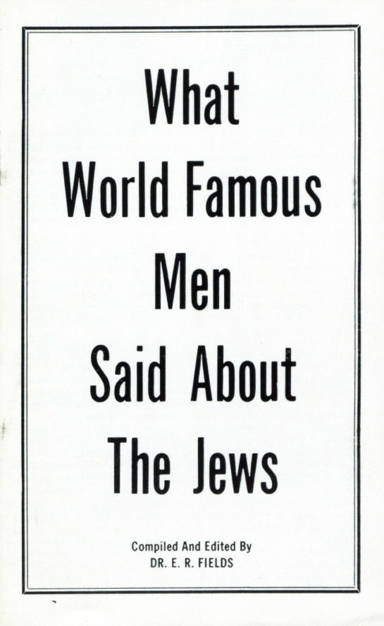 Book Cover of WHAT WORLD FAMOUS MEN SAID ABOUT THE JEWS