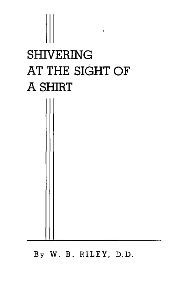 Book Cover of SHIVERING AT THE SIGHT OF A SHIRT
