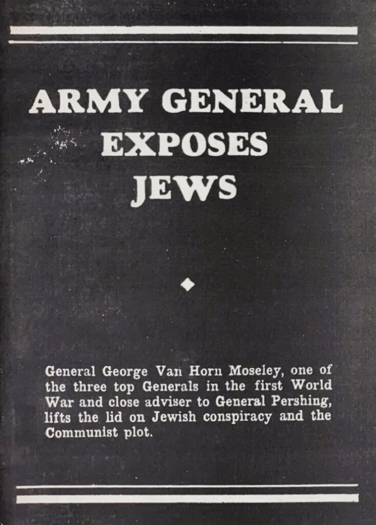 Book Cover of ARMY GENERAL EXPOSES JEWS