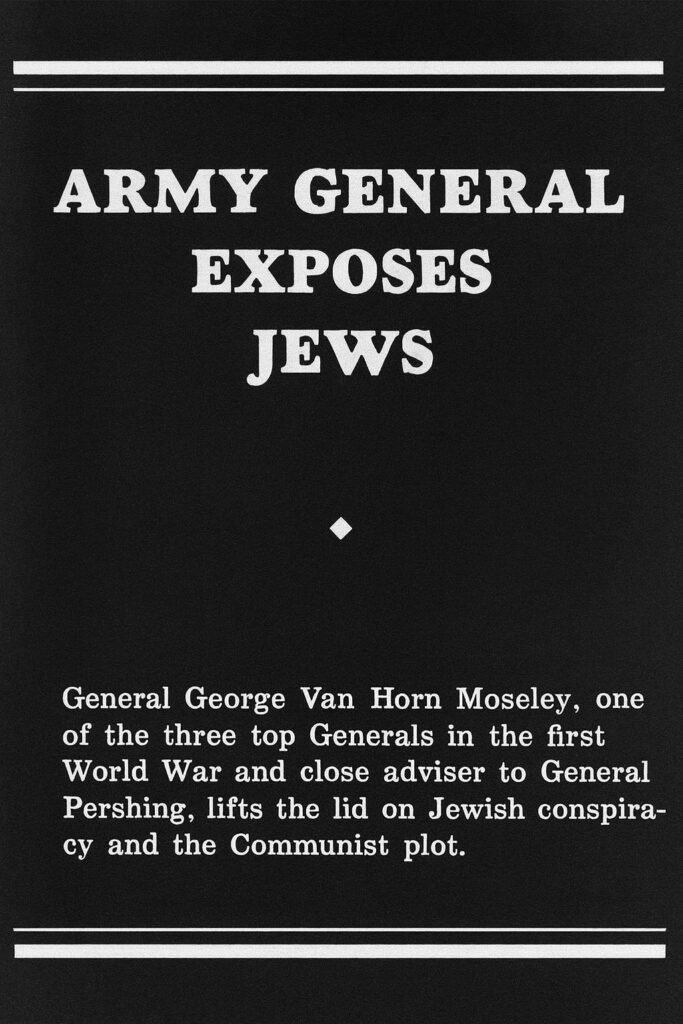 Book Cover of ARMY GENERAL EXPOSES JEWS