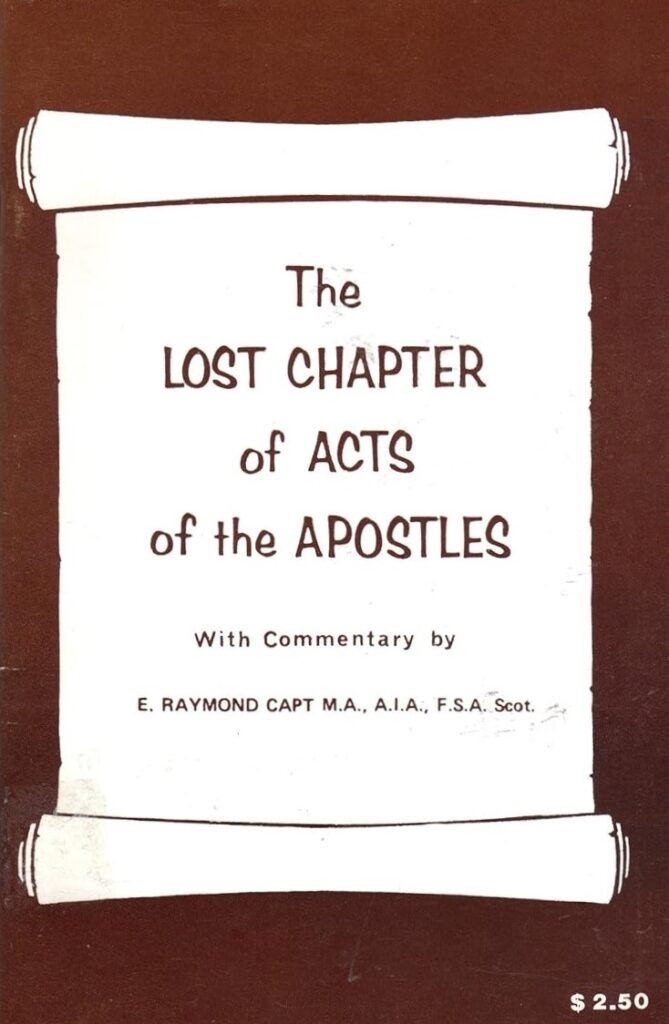 Book Cover of THE LOST CHAPTER OF ACTS OF THE APOSTLES
