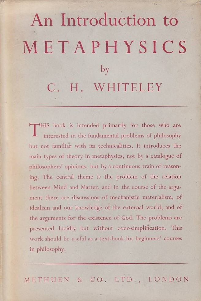 Book Cover of AN INTRODUCTION TO METAPHYSICS