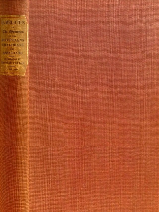 Book Cover of IAMBLICHUS; ON THE MYSTERIES OF THE EGYPTIANS, CHALDEANS, AND ASSYRIANS
