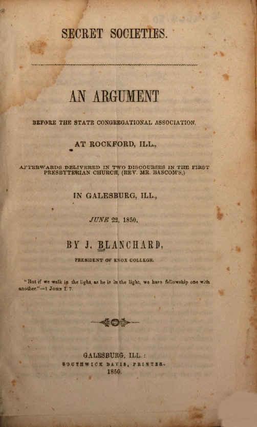 Book Cover of SECRET SOCIETIES: AN ARGUMENT