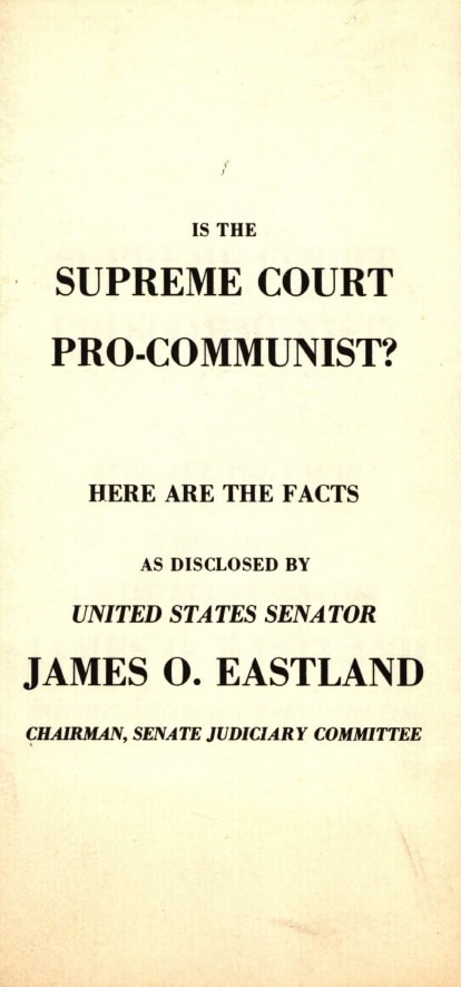 Book Cover of IS THE SUPREME COURT PRO-COMMUNIST?—HERE ARE THE FACTS