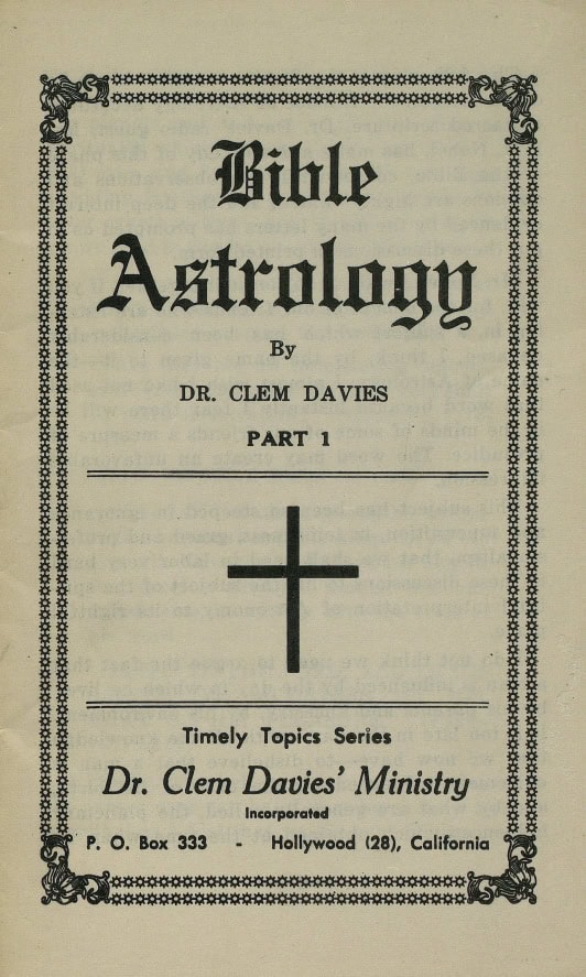 Book Cover of BIBLE ASTROLOGY