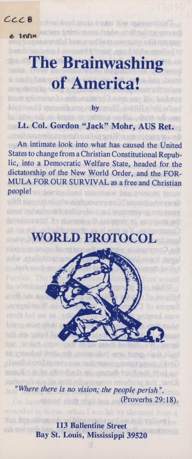 Book Cover of THE BRAINWASHING OF AMERICA!