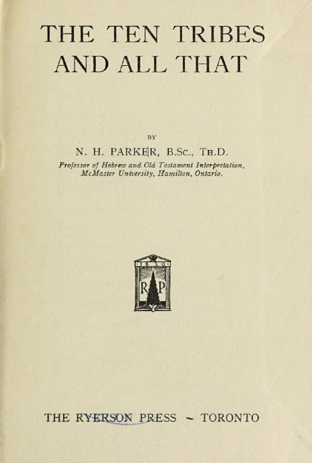 Book Cover of THE TEN TRIBES AND ALL THAT