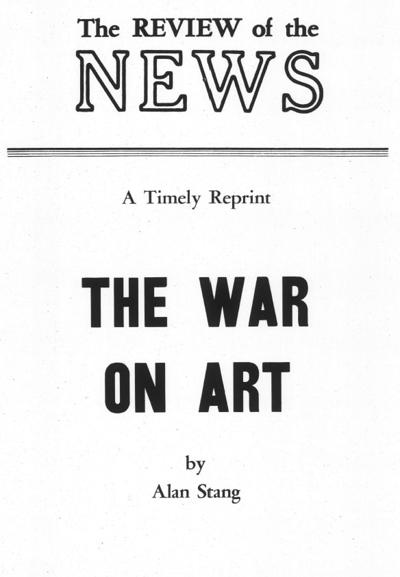 Book Cover of THE WAR ON ART