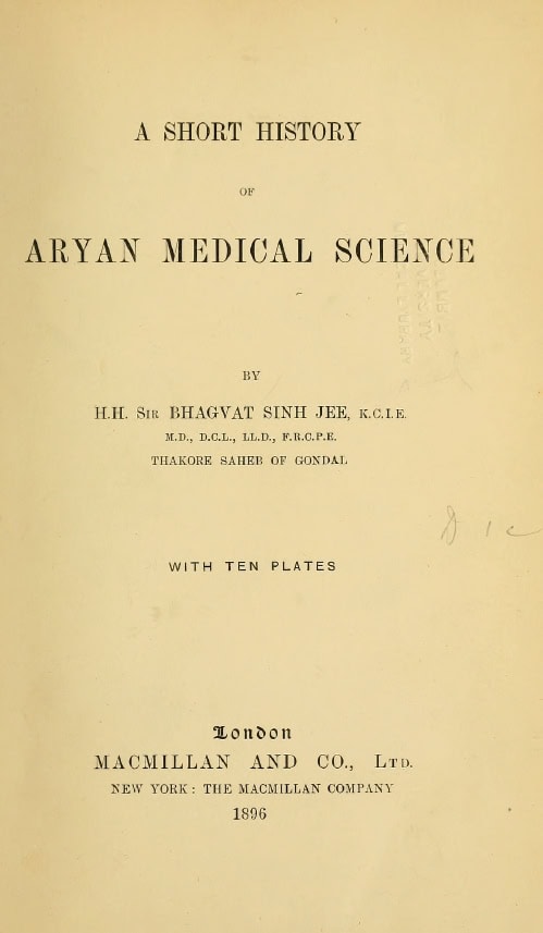 Book Cover of A SHORT HISTORY OF ARYAN MEDICAL SCIENCE