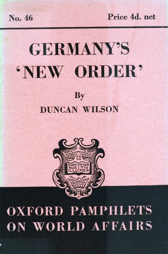 Book Cover of GERMANY’S ‘NEW ORDER’