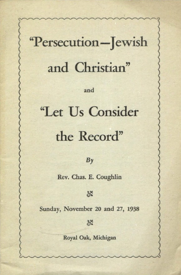 Book Cover of “PERSECUTION—JEWISH AND CHRISTIAN”; AND, “LET US CONSIDER THE RECORD”