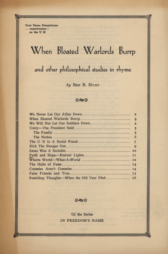 Book Cover of WHEN BLOATED WARLORDS BURRP, AND OTHER PHILOSOPHICAL STUDIES IN RHYME