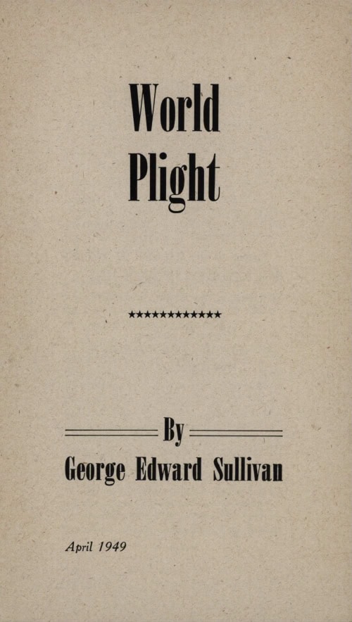 Book Cover of WORLD PLIGHT