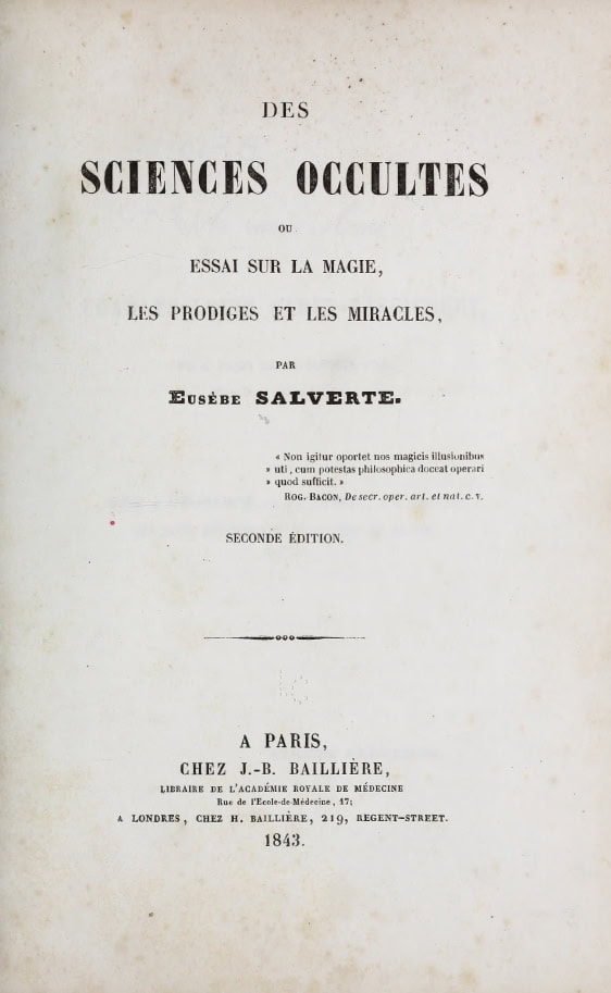 Book Cover of DES SCIENCES OCCULTES; OU, ESSAI SUR LA MAGIE, LES PRODIGES ET LES MIRACLES
