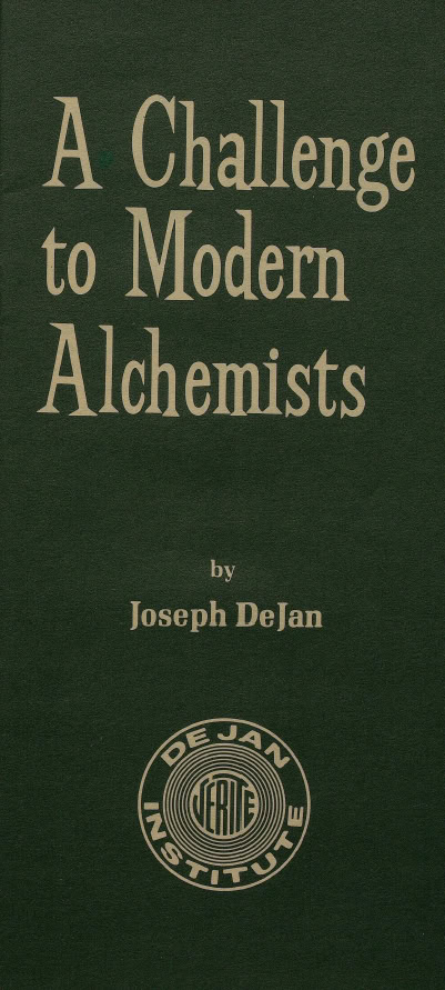 Book Cover of A CHALLENGE TO MODERN ALCHEMISTS