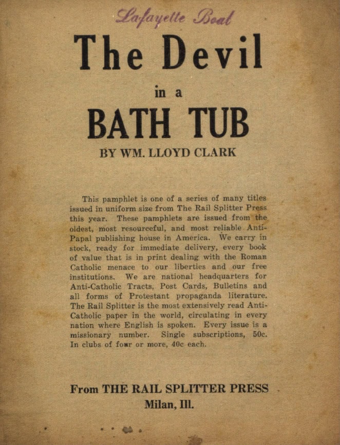Book Cover of THE DEVIL IN A BATH TUB