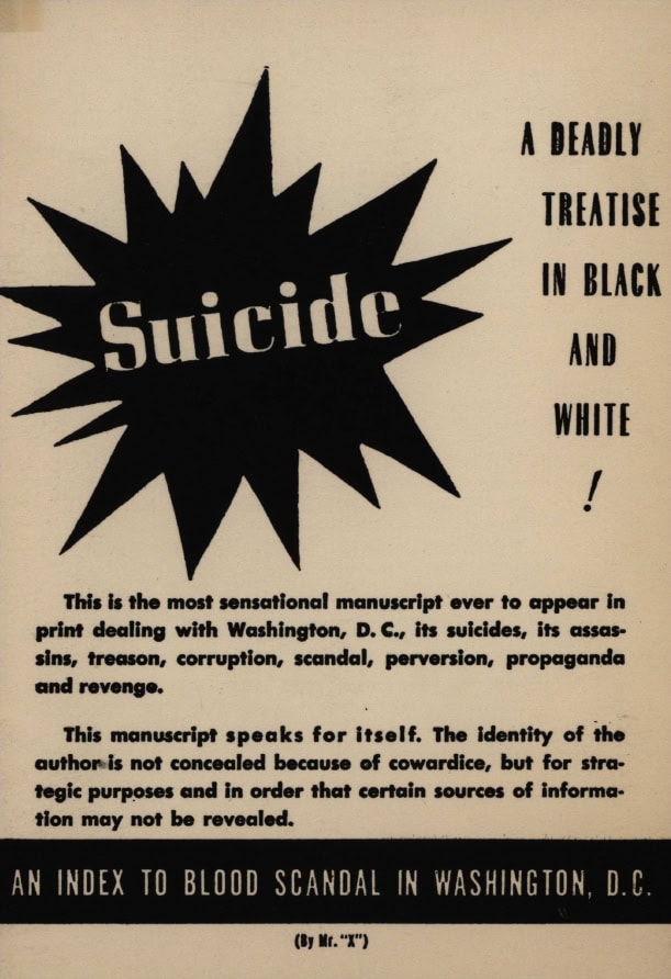 Book Cover of SUICIDE: A DEADLY TREATISE IN BLACK AND WHITE