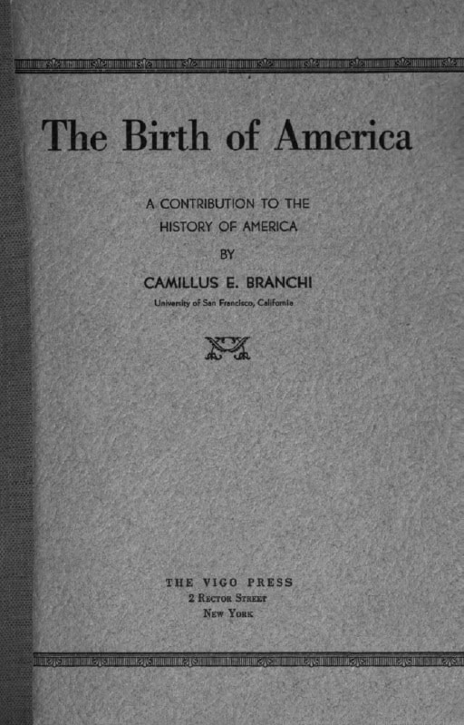 Book Cover of THE BIRTH OF AMERICA: A CONTRIBUTION TO THE HISTORY OF AMERICA