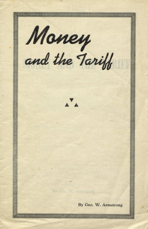 Book Cover of MONEY AND THE TARIFF
