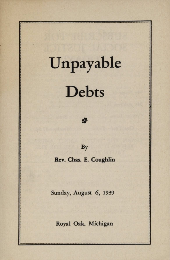 Book Cover of UNPAYABLE DEBTS