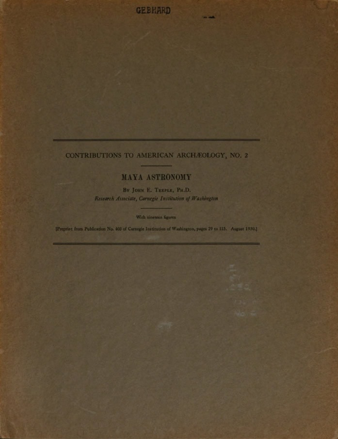Book Cover of MAYA ASTRONOMY