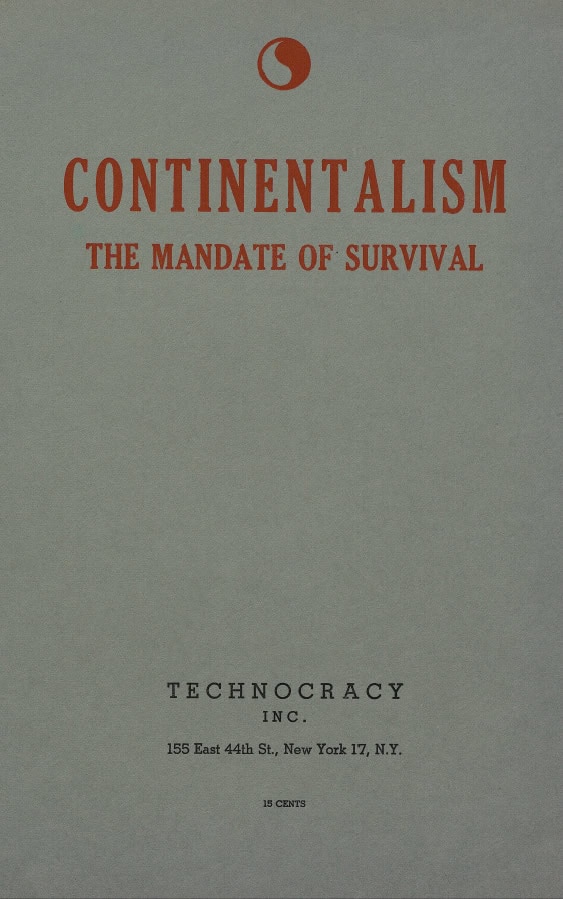 Book Cover of CONTINENTALISM: THE MANDATE OF SURVIVAL