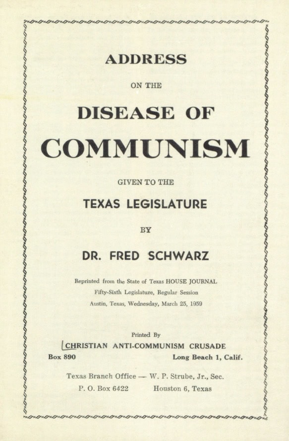 Book Cover of ADDRESS ON THE DISEASE OF COMMUNISM