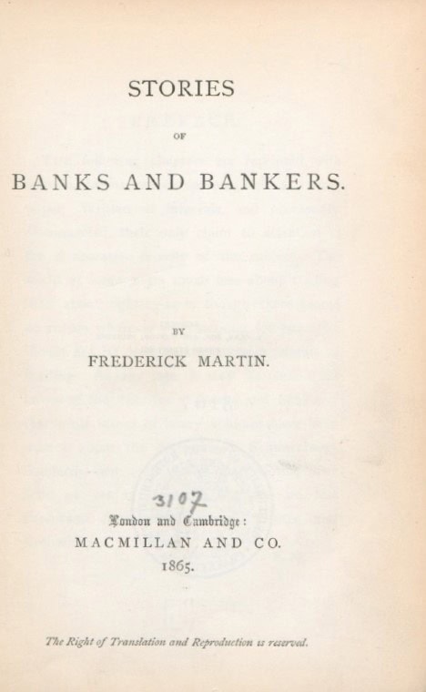 Book Cover of STORIES OF BANKS AND BANKERS