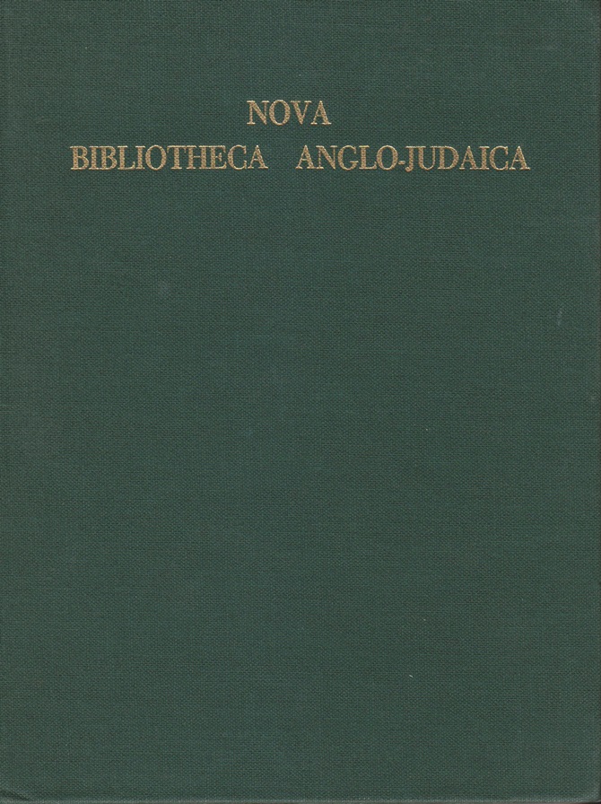 Book Cover of BIBLIOTHECA ANGLO-JUDAICA: A BIBLIOGRAPHICAL GUIDE TO ANGLO-JEWISH HISTORY