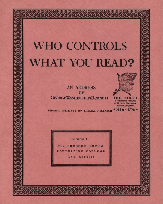 Book Cover of WHO CONTROLS WHAT YOU READ?