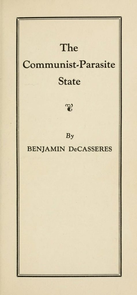 Book Cover of THE COMMUNIST-PARASITE STATE
