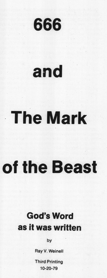 Book Cover of 666 AND THE MARK OF THE BEAST