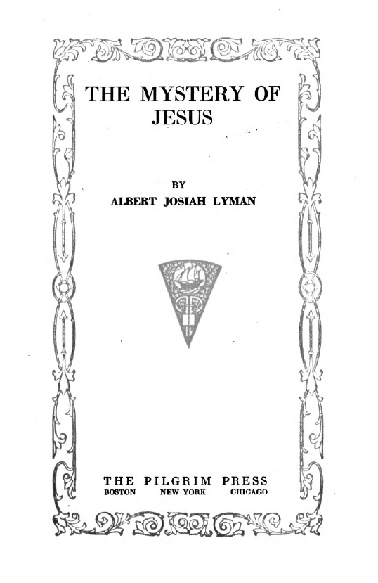Book Cover of THE MYSTERY OF JESUS
