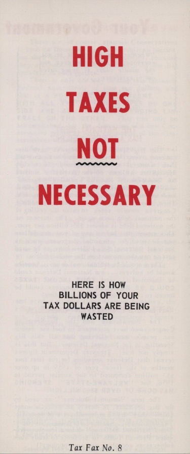 Book Cover of HIGH TAXES NOT NECESSARY: HERE IS HOW BILLIONS OF YOUR TAX DOLLARS ARE BEING WASTED