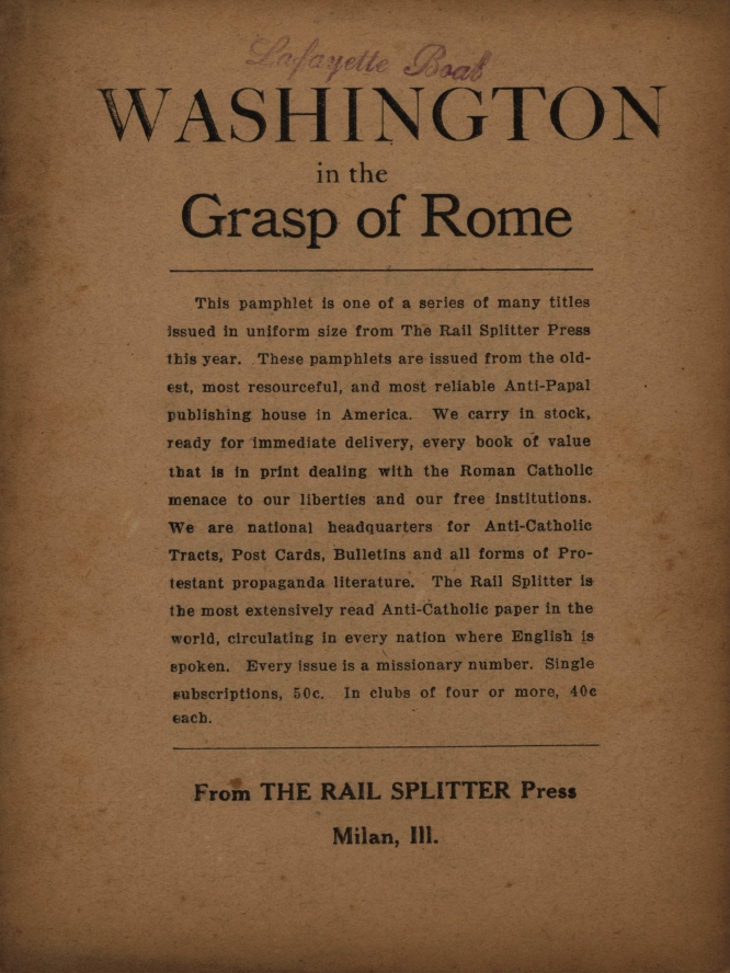 Book Cover of WASHINGTON IN THE GRASP OF ROME