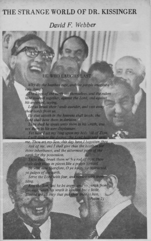 Book Cover of THE STRANGE WORLD OF DR. KISSINGER