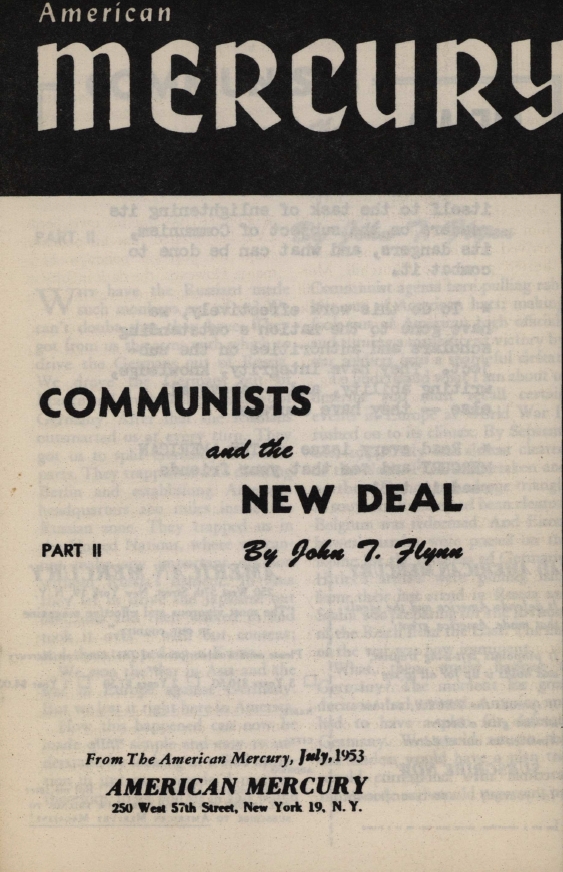 Book Cover of COMMUNISTS AND THE NEW DEAL PART II