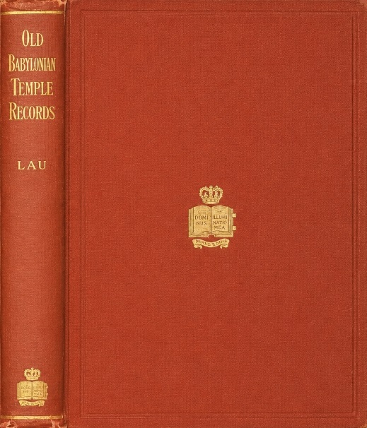 Book Cover of OLD BABYLONIAN TEMPLE RECORDS
