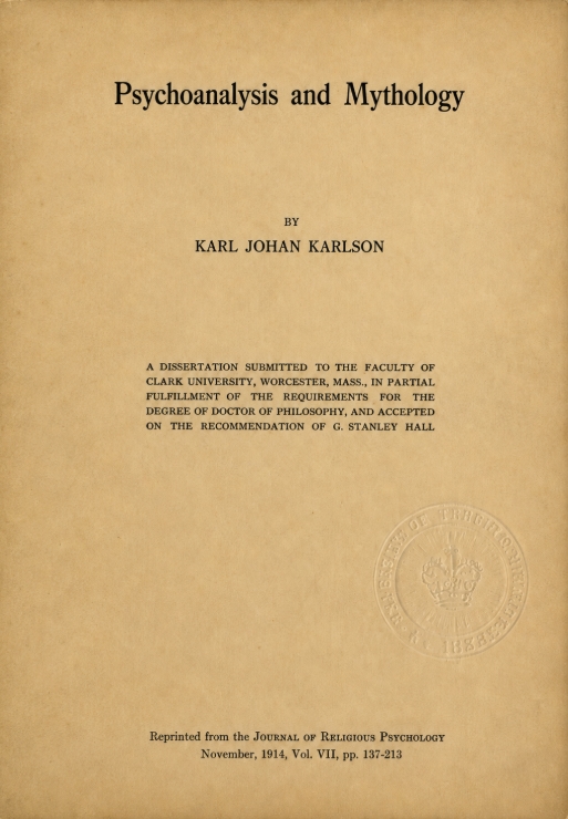Book Cover of PSYCHOANALYSIS AND MYTHOLOGY