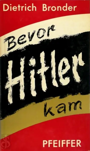 Book Cover of BEFORE HITLER CAME