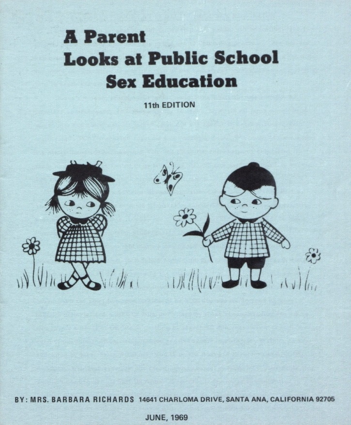 Book Cover of A PARENT LOOKS AT PUBLIC SCHOOL SEX EDUCATION