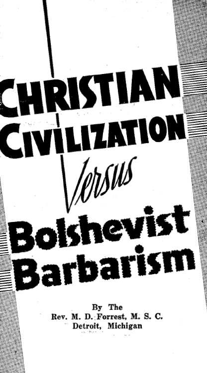Book Cover of CHRISTIAN CIVILIZATION VERSUS BOLSHEVIST BARBARISM