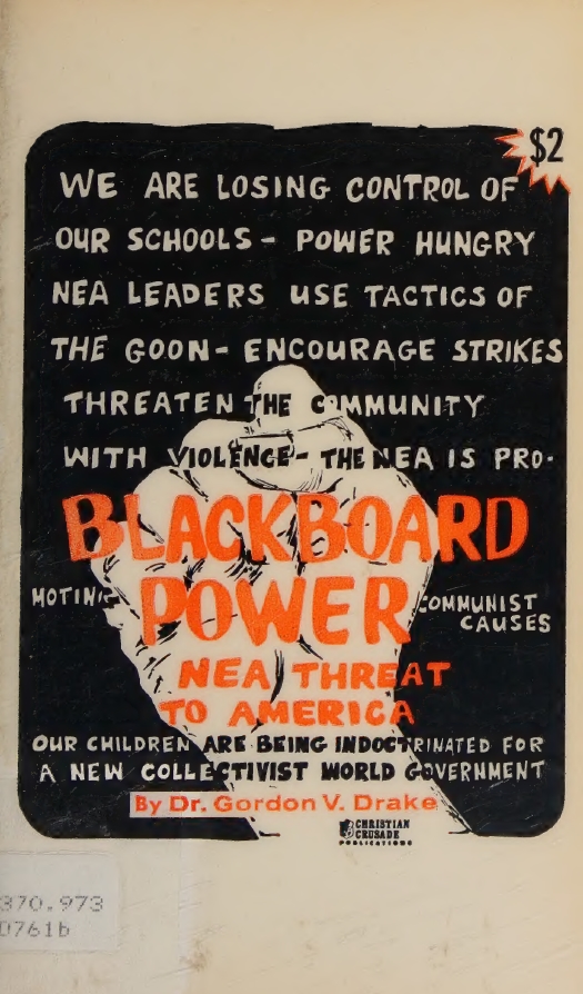 Book Cover of BLACKBOARD POWER: NEA THREAT TO AMERICA